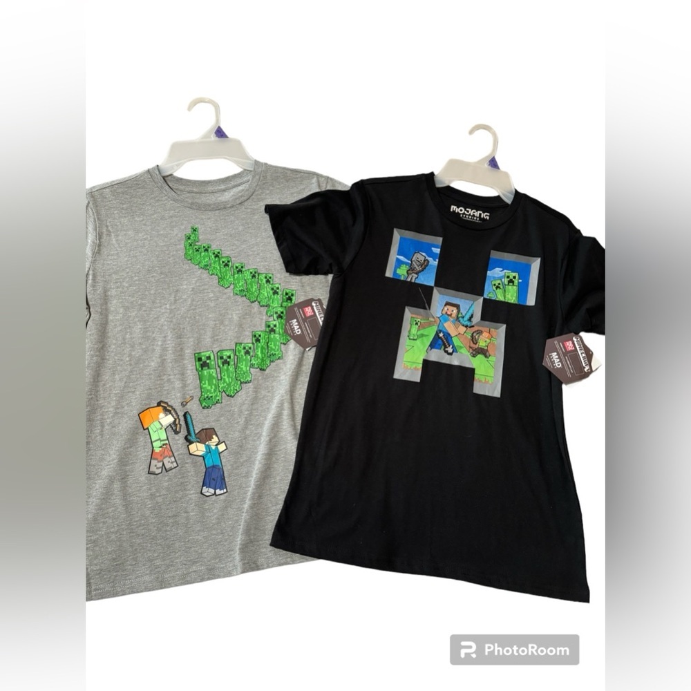 New Minecraft Boys T-shirts Bundle, XL(14/16)